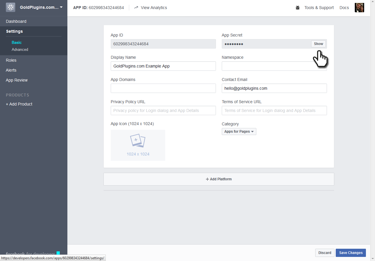 Create Facebook App ID Secret - AppMachine Support Center