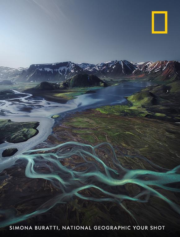Branches of a river meander across the vast Icelandic highlands in this breathtaking vista captured by Your Shot photographer Simona Buratti. https://on.natgeo.com/2LrBnbh
