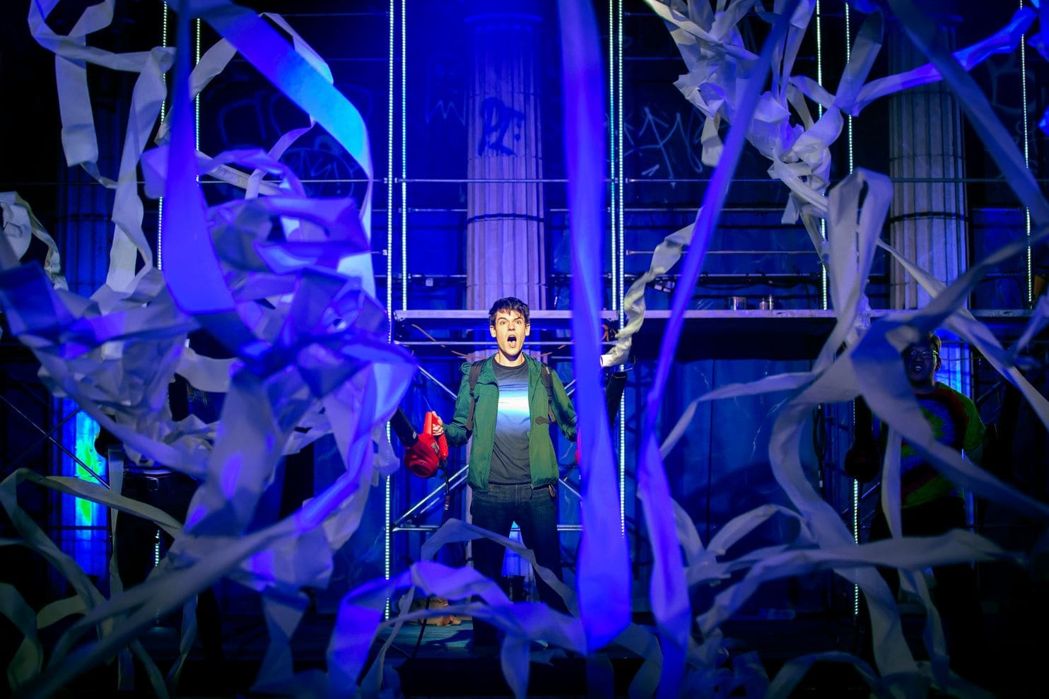 Building the show — based on the best-selling Percy Jackson novels and coming to the Kennedy Center — relied on imagination, skill and a YouTube video of water shooting out of a toilet.